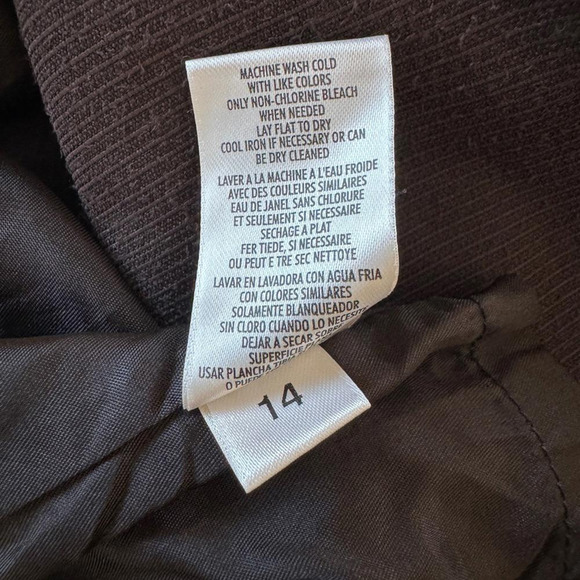 Vintage Y2K Casual Corner Chocolate Brown Corduroy Knee Length Pencil Skirt - Picture 9 of 9